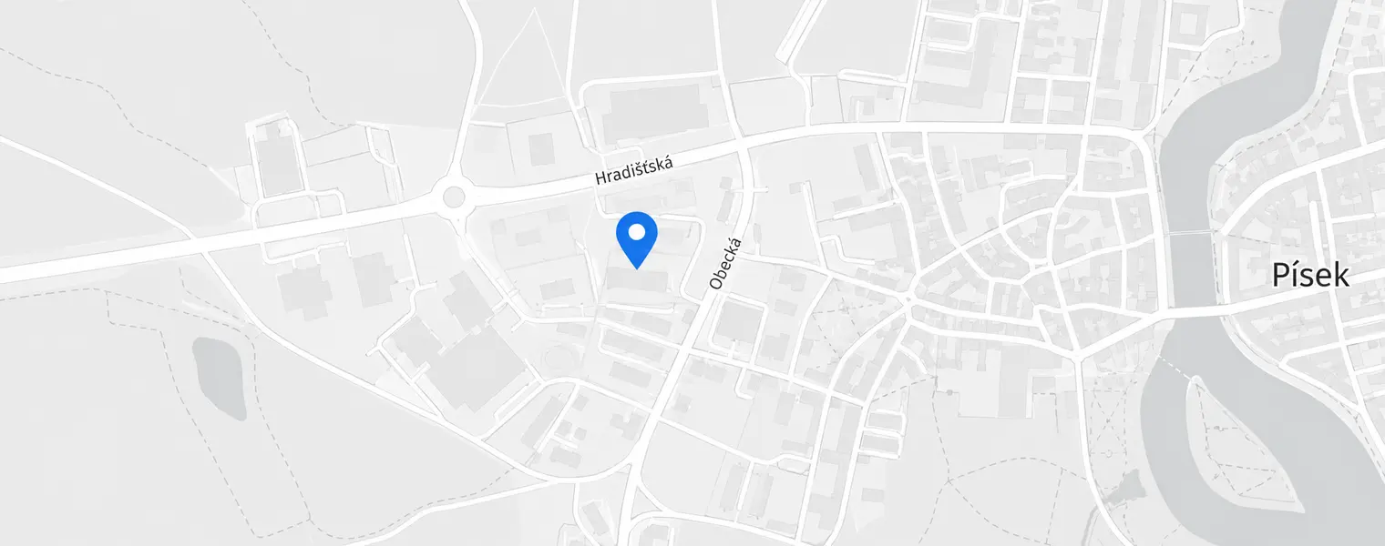 Mapa příjezdu k VETO CZ v Písku